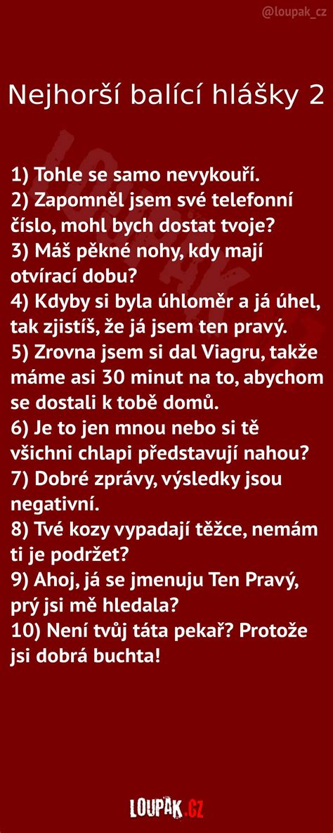 nejlep balc hlky na holky|TOP 25: Nejlepší balící hlášky, které fungují